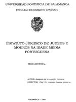 Estatuto jurídico dos judeus e mouros na idade média portuguêsa
